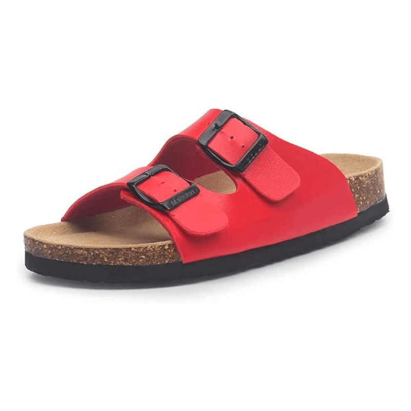 Atrani Leather Sandal - Red | Atrani