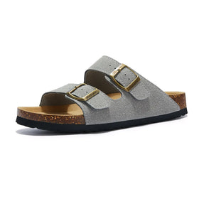 Atrani Suede Sandal - Light Grey