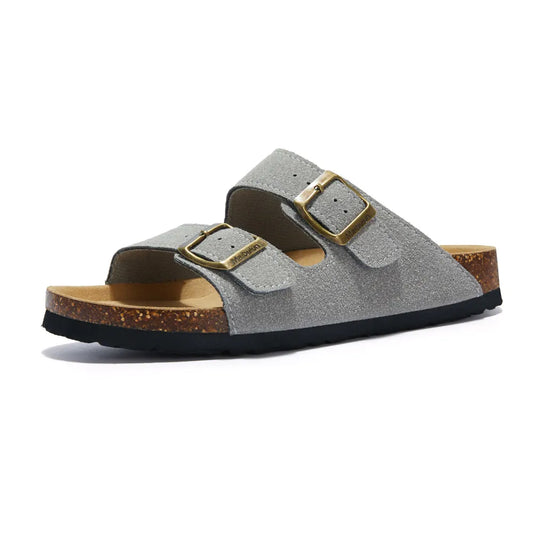 Atrani Suede Sandal - Light Grey | Atrani