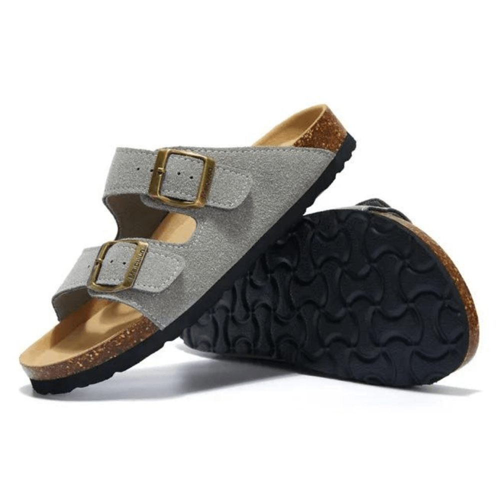 Atrani Suede Sandal - Light Grey | Atrani