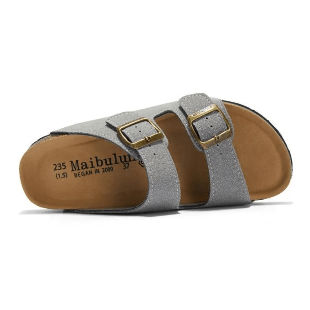 Atrani Suede Sandal - Light Grey | Atrani