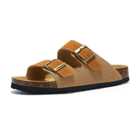 Atrani Suede Sandal - Light Brown & Caramel