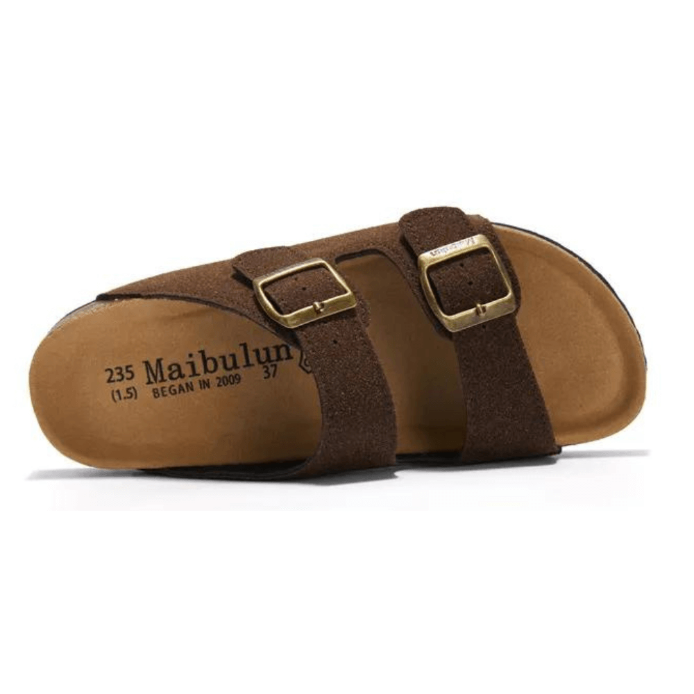Atrani Suede Sandal - Dark Brown | Atrani