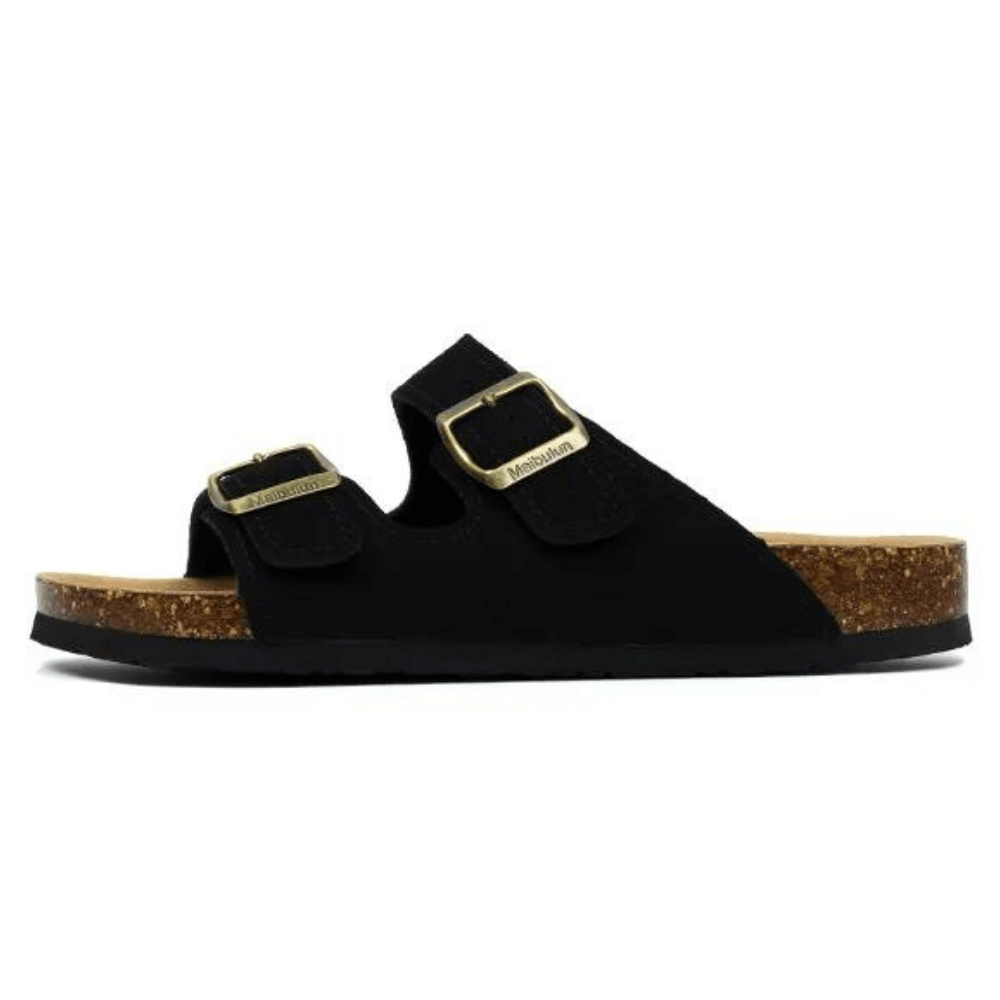 Atrani Suede Sandal - Black | Atrani