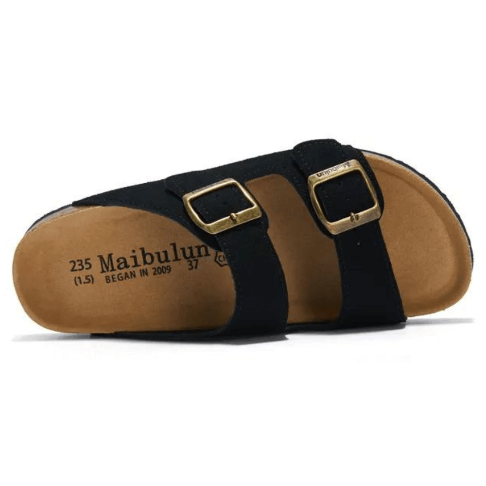 Atrani Suede Sandal - Black | Atrani