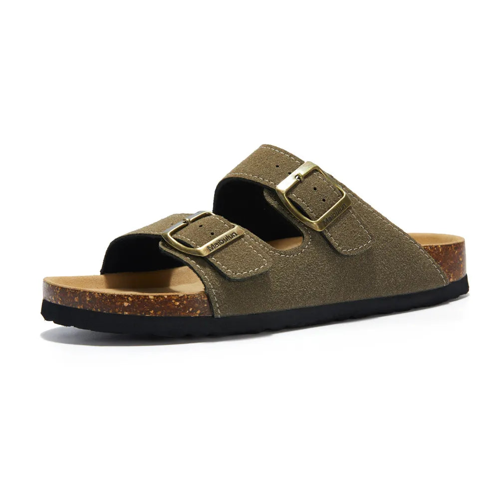 Atrani Suede Sandal - Moss Green | Atrani