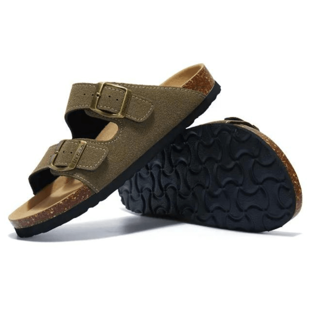 Atrani Suede Sandal - Moss Green | Atrani