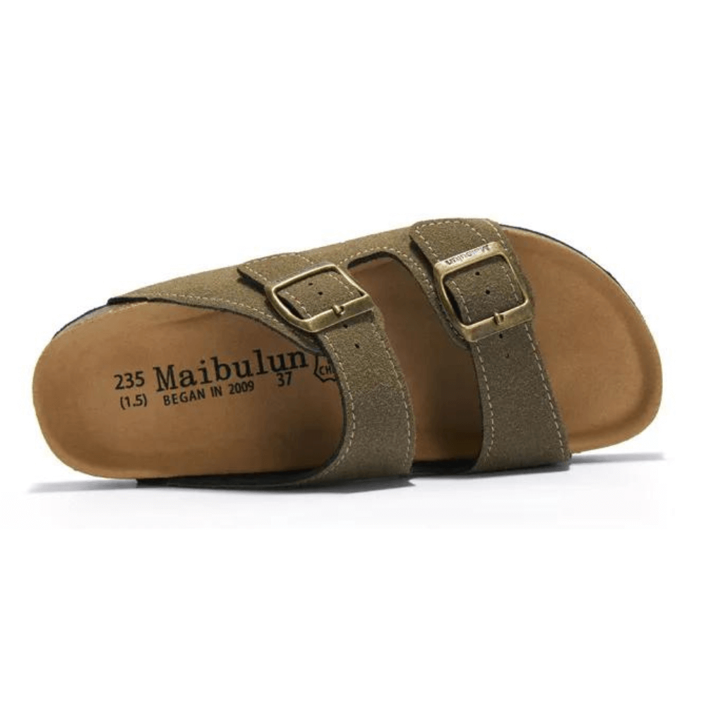 Atrani Suede Sandal - Moss Green | Atrani