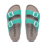 Atrani Suede Sandal - Aqua Green