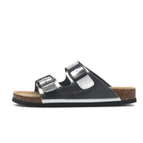 Atrani Leather Sandal - Silver