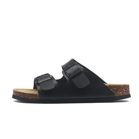Atrani Leather Sandal - Black | Atrani