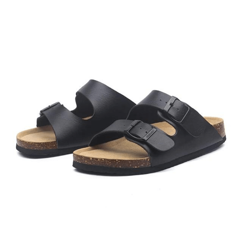 Atrani Leather Sandal - Black | Atrani