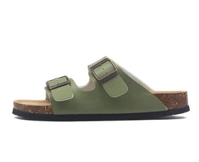 Atrani Leather Sandal - Green